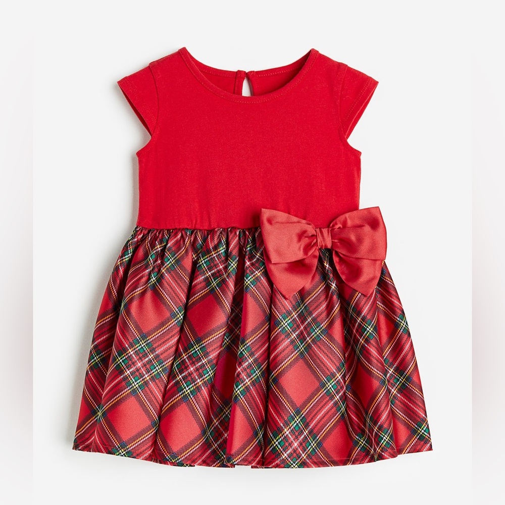 🩸H & M BOW-DETAIL PRINTED DRESS 🩸